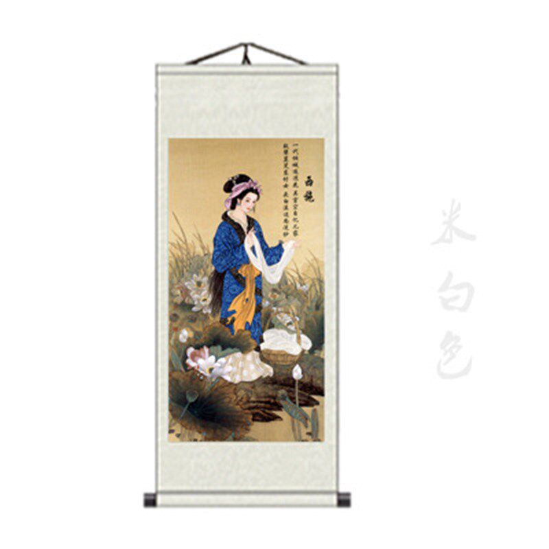 OQ5M古代四大美女画像杨贵妃王昭君西施貂蝉卷轴挂画客厅办公