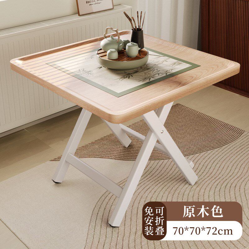 折叠餐桌家用小户型免安装桌子简易出租屋吃饭桌正方形手提便携式