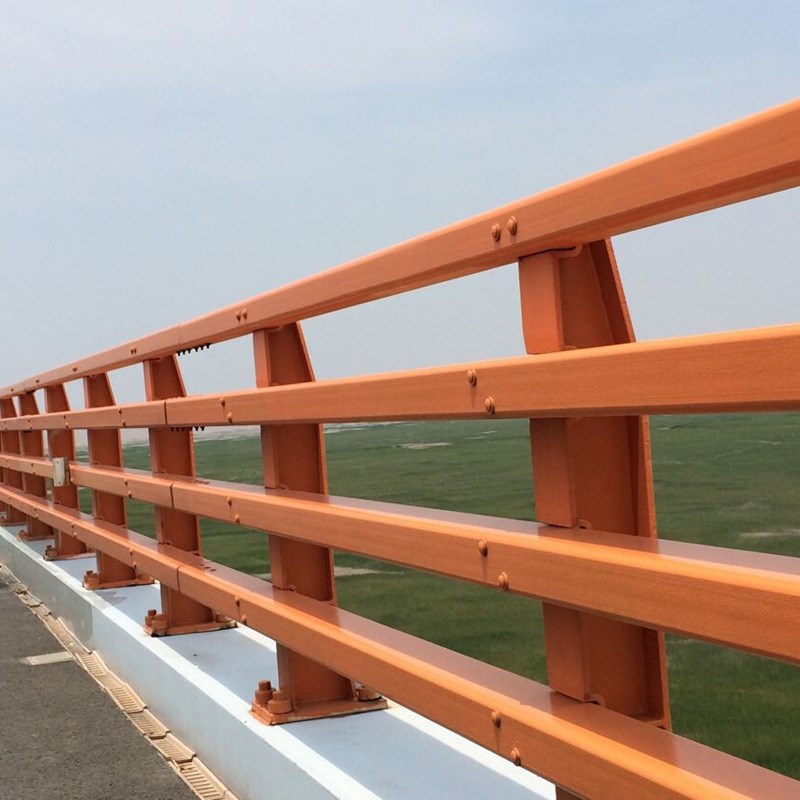 桥梁防撞护栏河道景观三横梁立柱市政交通人行道道路分流防撞栏