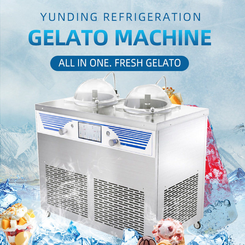 2025新款 智能 2缸冰激凌机 110V gelato machine 酸奶冷萃机