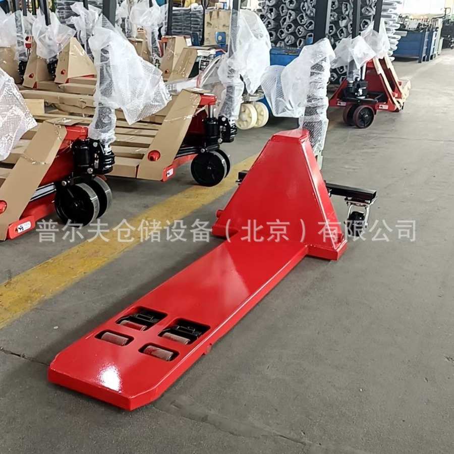 普尔夫非标可订超窄手动液压搬运车地牛手动叉车加宽加长超短