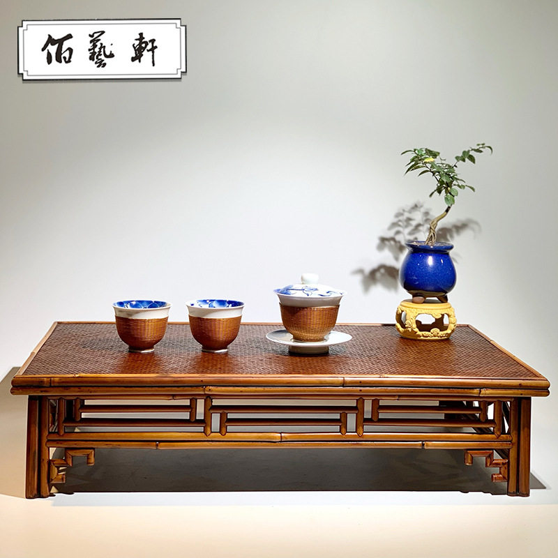 佰艺轩东阳茶杯架竹编古架家用茶道收纳茶架子茶具置批发