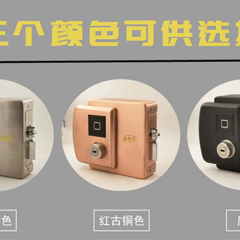 不锈钢户外指纹锁防雨智能门锁密码锁遥控老Q式防盗门锁庭院别墅