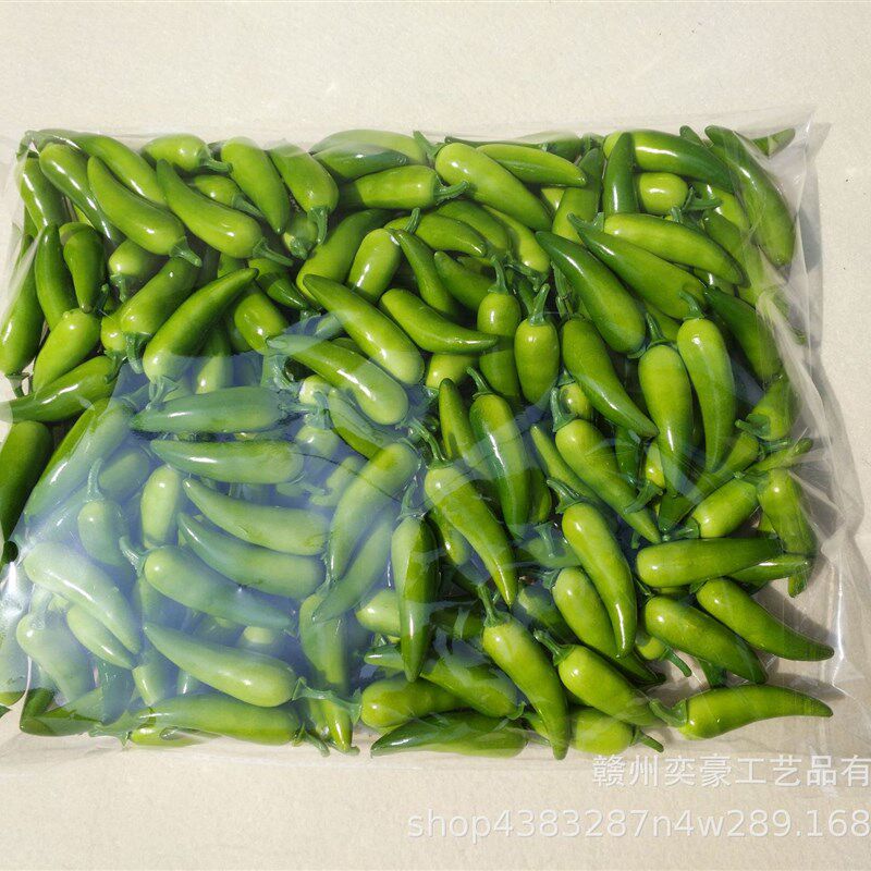 工厂自销仿真f迷你蔬菜水果模型厨房装饰道具假小号红黄绿辣椒尖