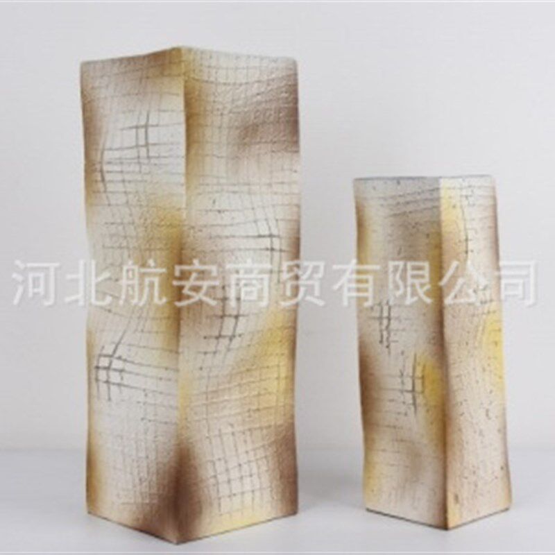 现代简约创意树脂花m器树脂花插花瓶样板房售楼处桌面茶几书架饰