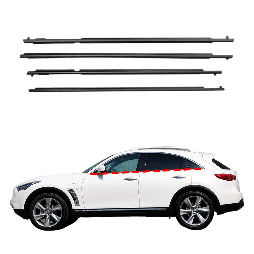 适用于英菲尼迪QX70车门窗玻璃密封挡水压条外压条S51FX35FX37