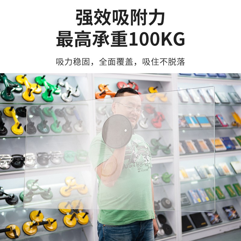 现货高吸力玻璃吸盘大理u石不锈钢吸提器瓷砖搬运手泵真空吸盘