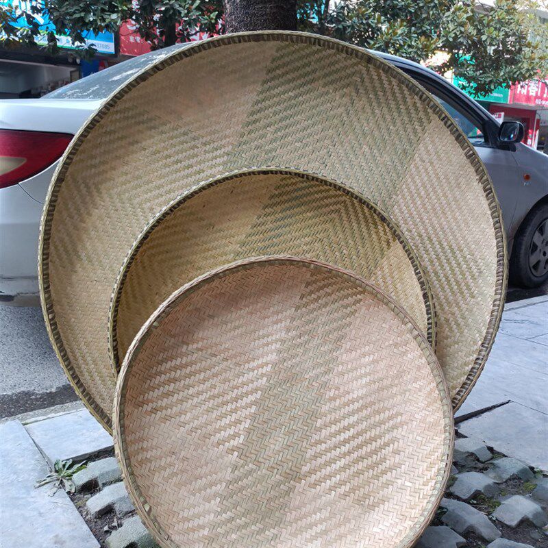 贵州纯手工编织竹编 有孔 无孔竹筛筛 圆簸药 箕材筛 竹子晾晒
