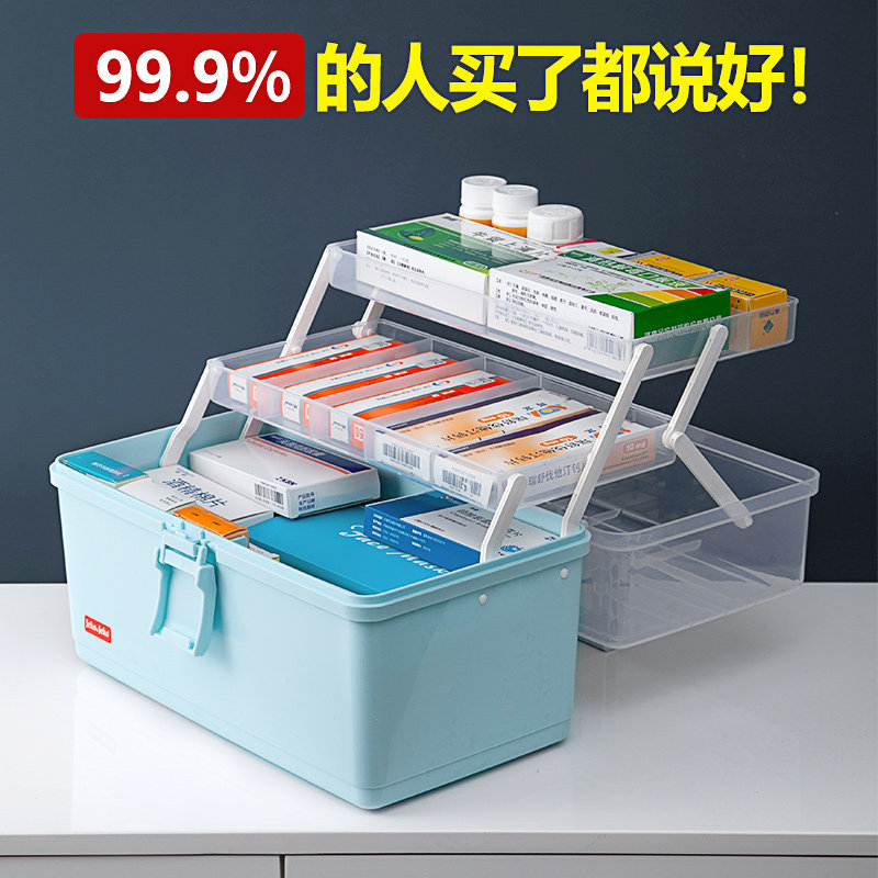 JEKO家用药医品工具箱儿童绘画手纳收提箱家用渔具箱多功能药盒子