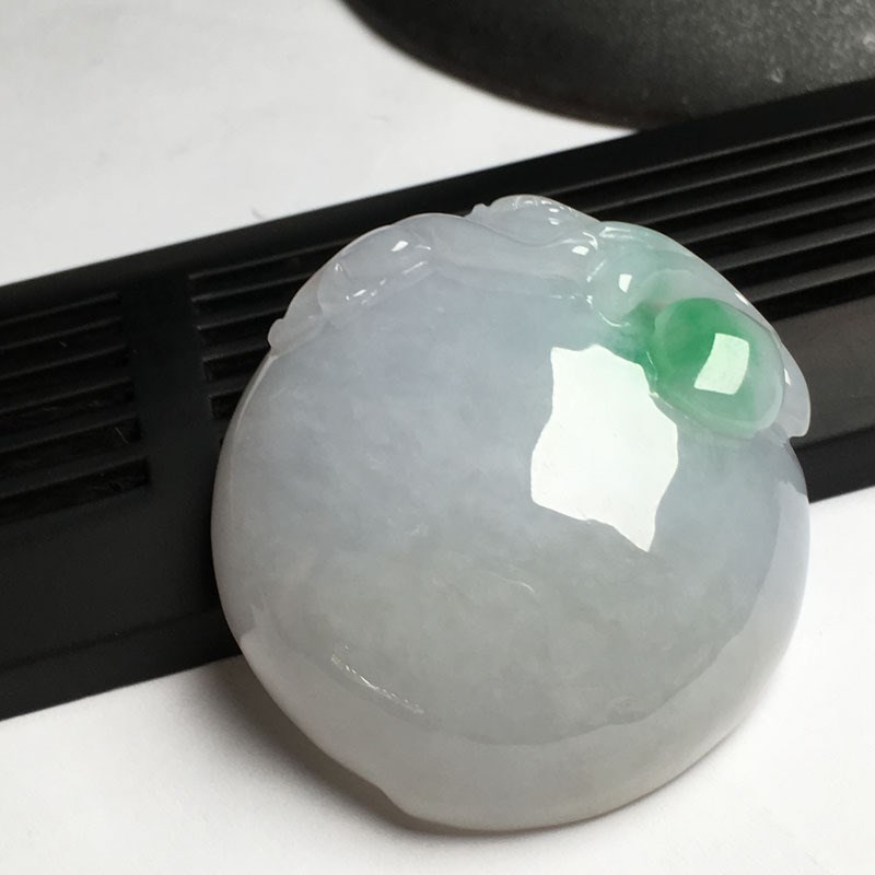 傅小姐翡翠 辣绿猴子祝寿,种老水润.,饱满圆润
