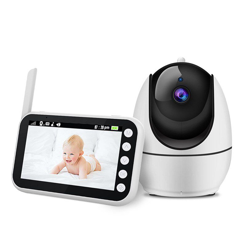 4.5寸baby monitor低功耗无需网络双向O语音对讲婴儿监控监视器
