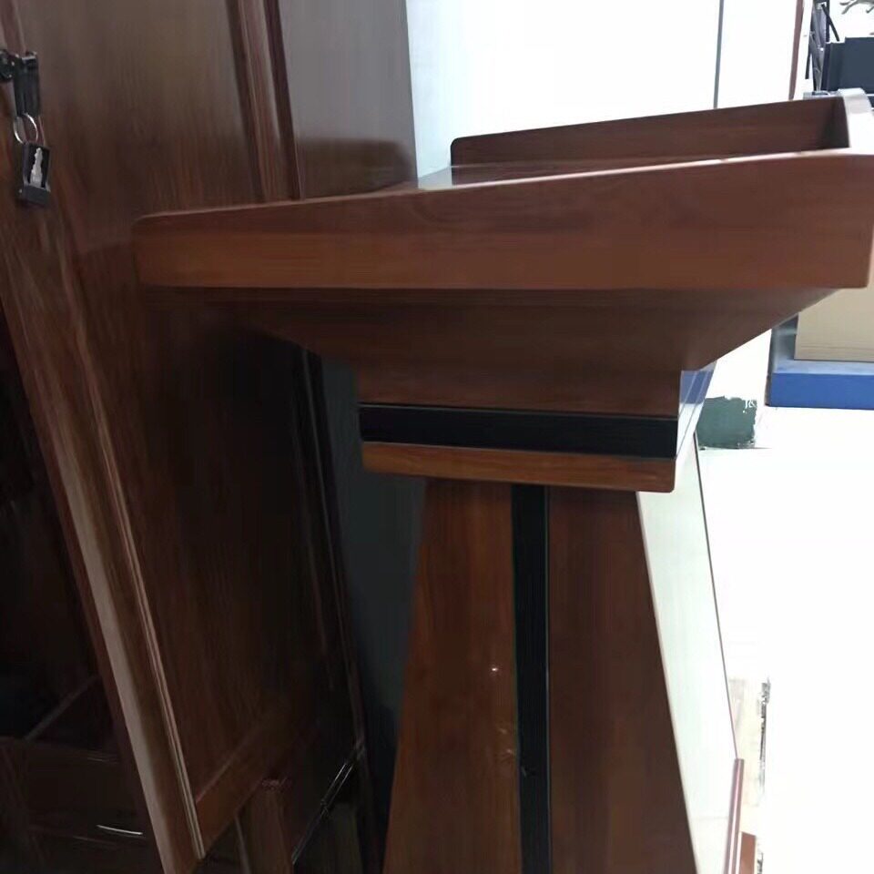 沈阳优质演讲台实木讲台演讲桌报告台发言台咨客讲台桌迎宾前台