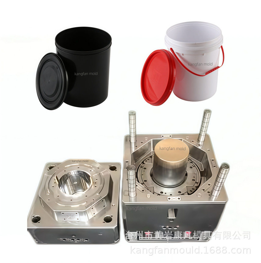 塑胶包装桶模具设计制造油漆桶模具乳胶漆桶防水涂料桶模具注塑模