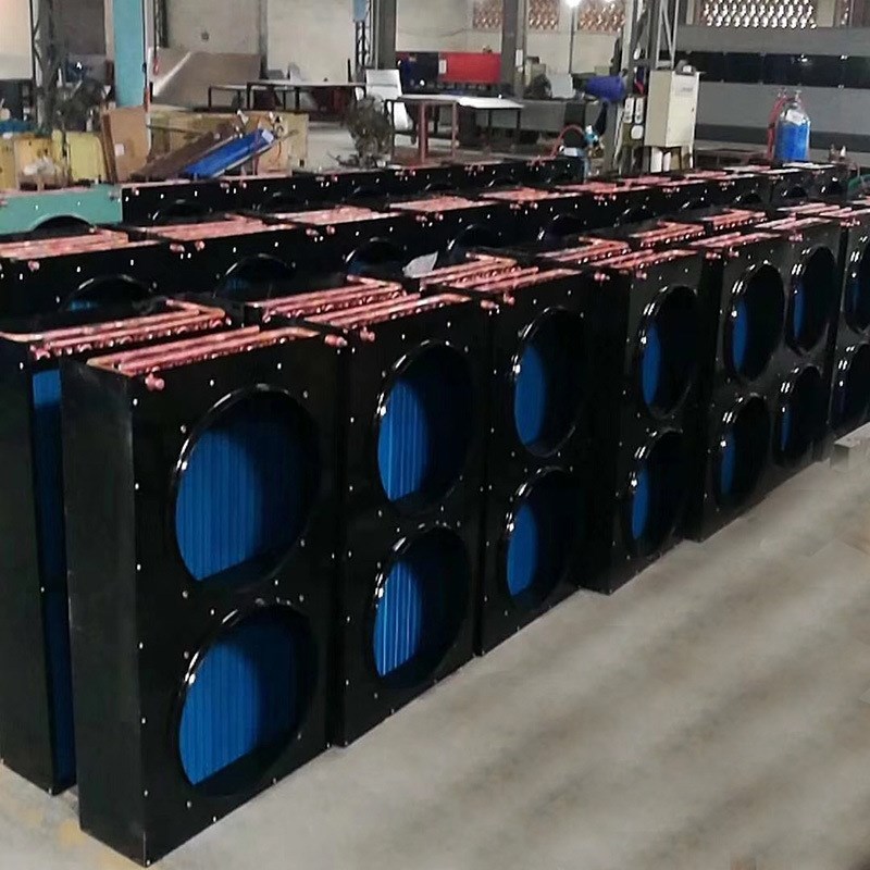 换热器耐高温的空压机散热器 12HP匹机组冷凝V器 翅片换热器