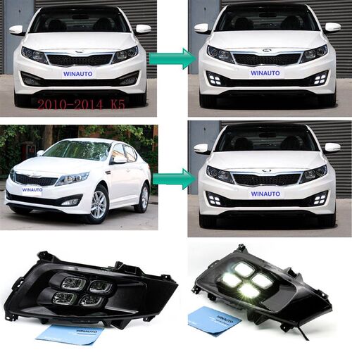 For 2010 to 2013 oKA K5 Car Fog LED Daytime Running Lamp DRL