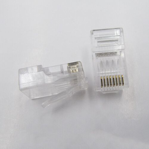 六类水晶头两件式8P8C镀金Cat6千兆N非屏蔽网线千兆一体式