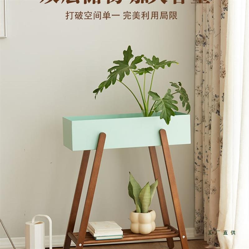 花架落地室内日式客厅花盆托架阳台植物摆放置物架绿萝盆栽花架子