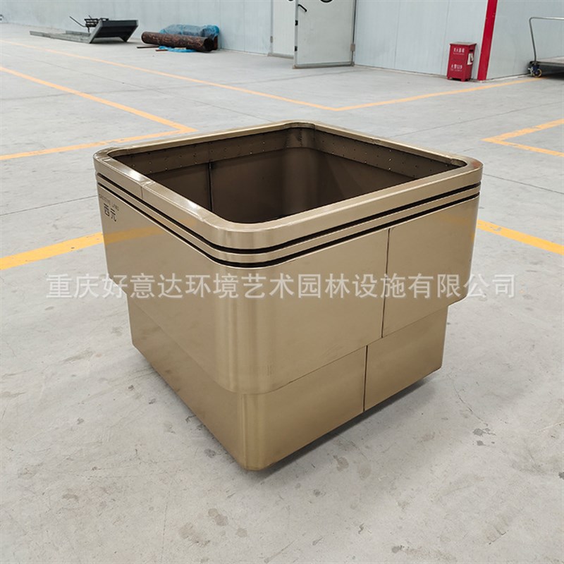 户外创意园林景观花箱 商业街外摆植物花钵 小区公园带轮大花盆
