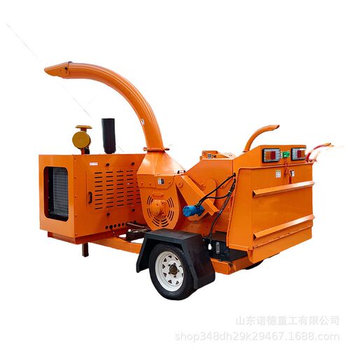 可移动式柴油木材粉碎机大型园林碎枝机N果园枝条树枝粉碎机