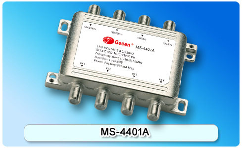 GECEN佳讯四进四出SAT多路切换开关13/18V 0/22K切换开关MS-4401A