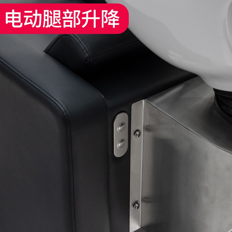 洗头床理发店发廊l专用半躺玻璃钢陶瓷盆床高档洗头床坐式冲水床