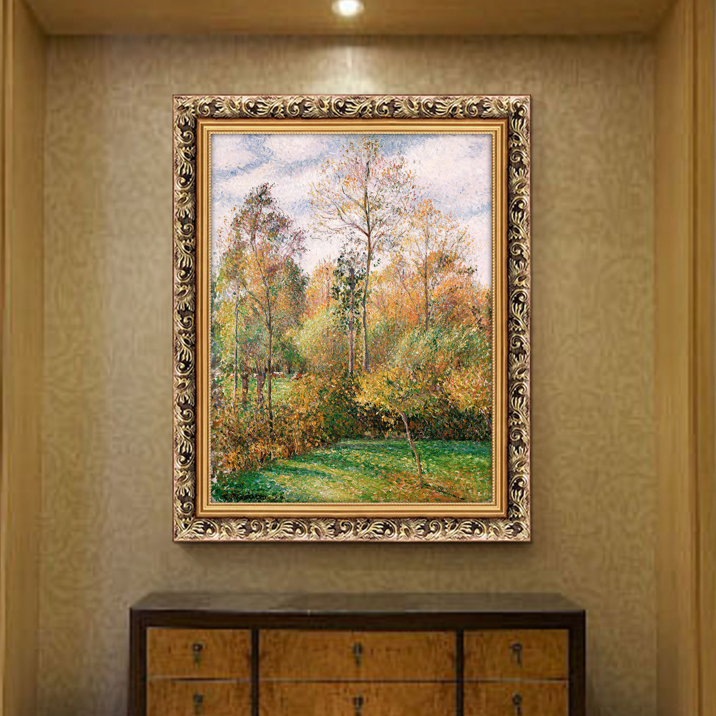 世界名画毕沙罗风景油画欧式客厅装饰画墙壁画玄关挂画墙画墙面
