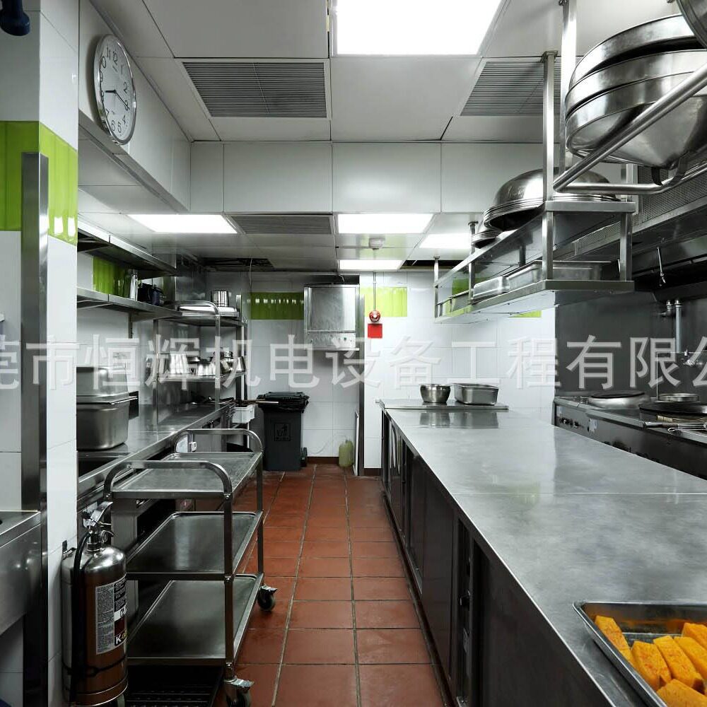 厨房工程 东莞厨房全套设备 食堂厨具 食堂餐桌餐椅恒辉机电