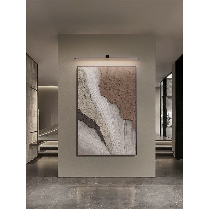 设计师极简长条壁画照画灯 公司店招门头简约装饰不锈钢镜前灯具