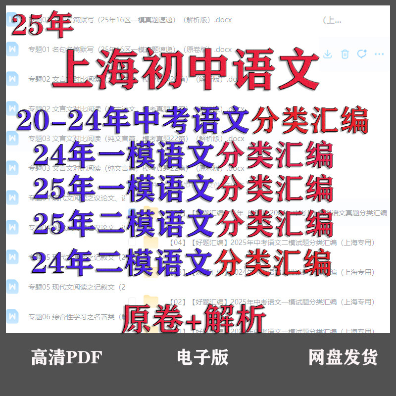 2025年上海初中中考语文