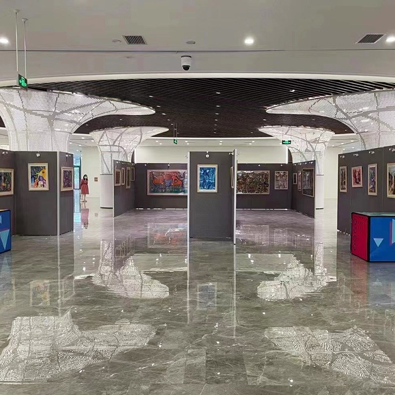 书法作品活动展架背景板移动广告宣传隔断K拍卖展览板麻布艺术板