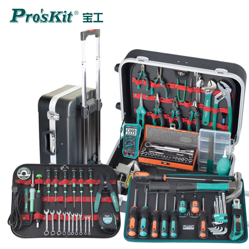 宝工PK-15308HM专业级机械工程工具组多功能五金维修工具箱套装