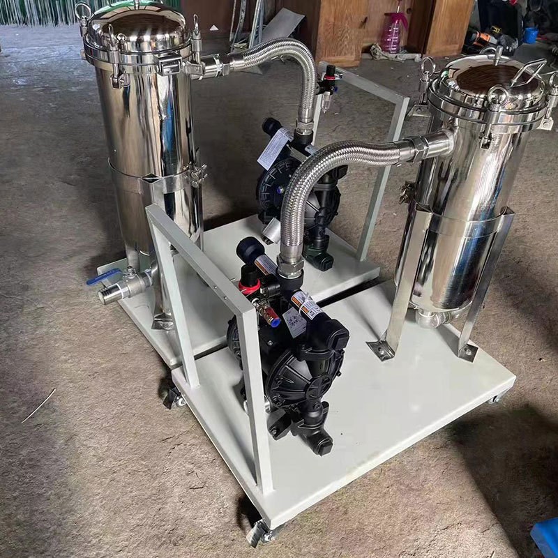 气动油漆灌装机液体自动计量灌装机袋式过滤器自动计量称