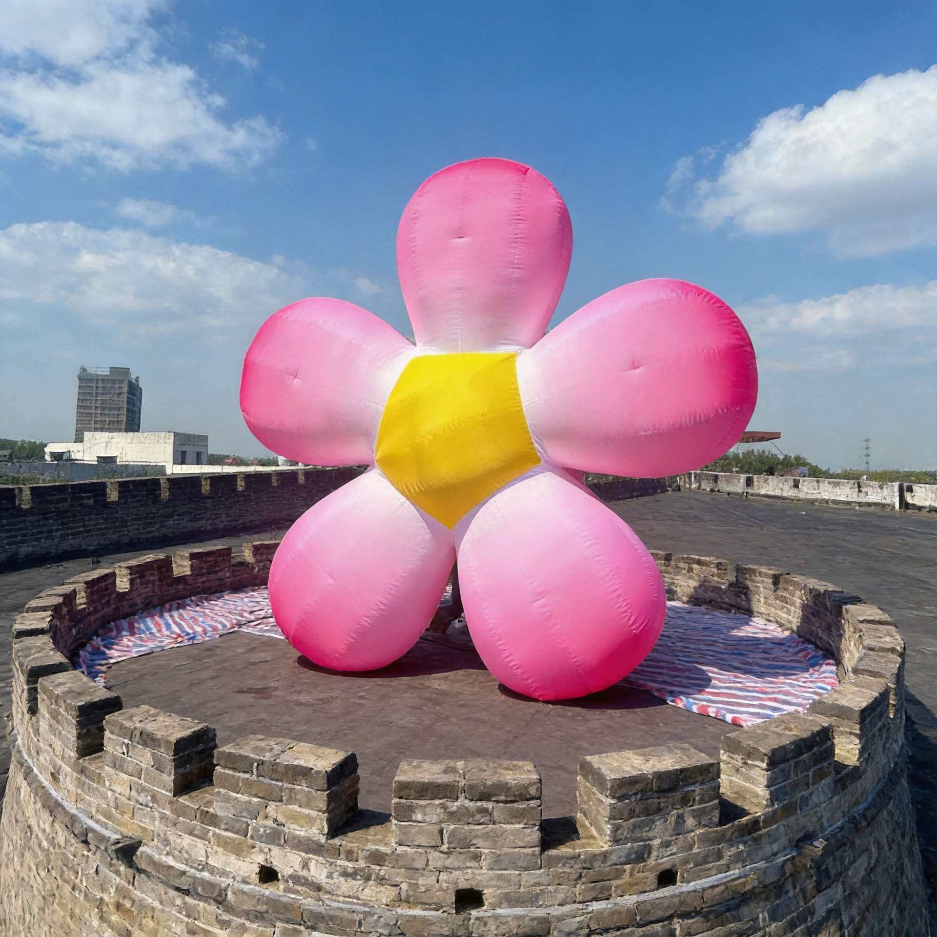 充气闭气花朵粽子气模渐变大型商场吊挂美陈装饰气模展览植物花卉
