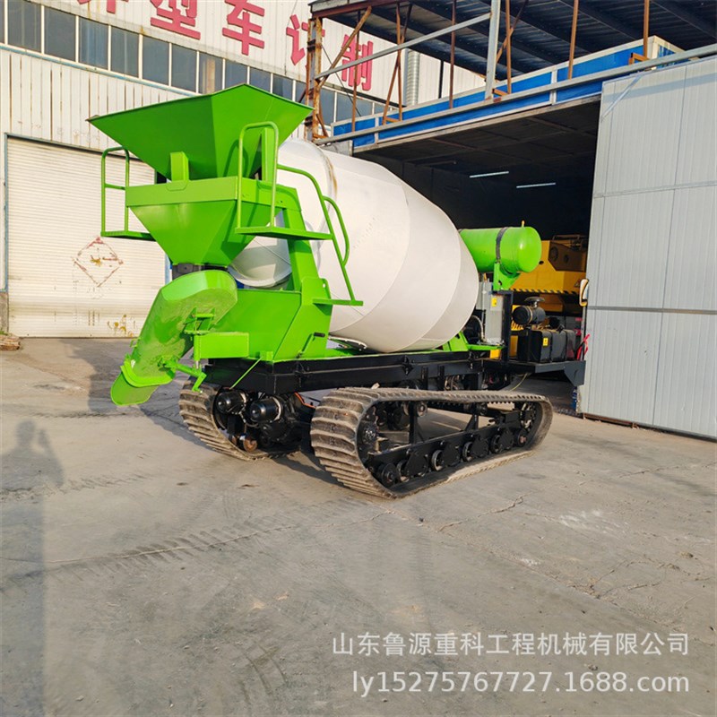 履带混凝土搅拌站o罐车 水泥砂浆拌和机 履带式朝天锅