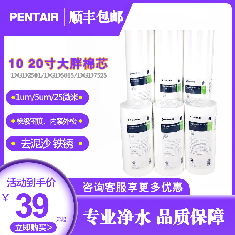 滨特尔大蓝瓶10寸20寸大胖过1器P置前P棉滤芯DGD250滤 5005 7525