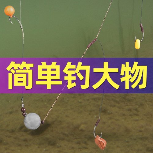 欧式大物串钩鲤组远投成品线组青球钩抛竿钓钓鱼大浮草反底钓套装