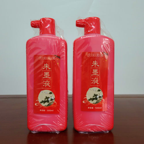 朱墨液四00毫升大瓶装宝墨汁 书法绘画用品文房5朱笔墨纸砚