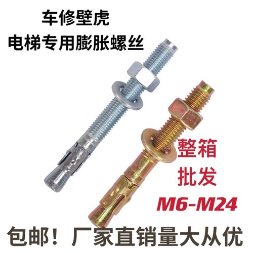 直销车修壁虎膨胀螺丝 重型拉爆M梯电用膨胀螺栓M8专10M12x100M20