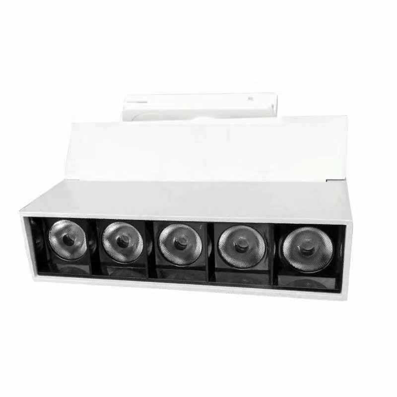 LED磁吸式轨道i灯 博物馆画廊橱窗展示灯5*2W 10*2w四线轨道灯