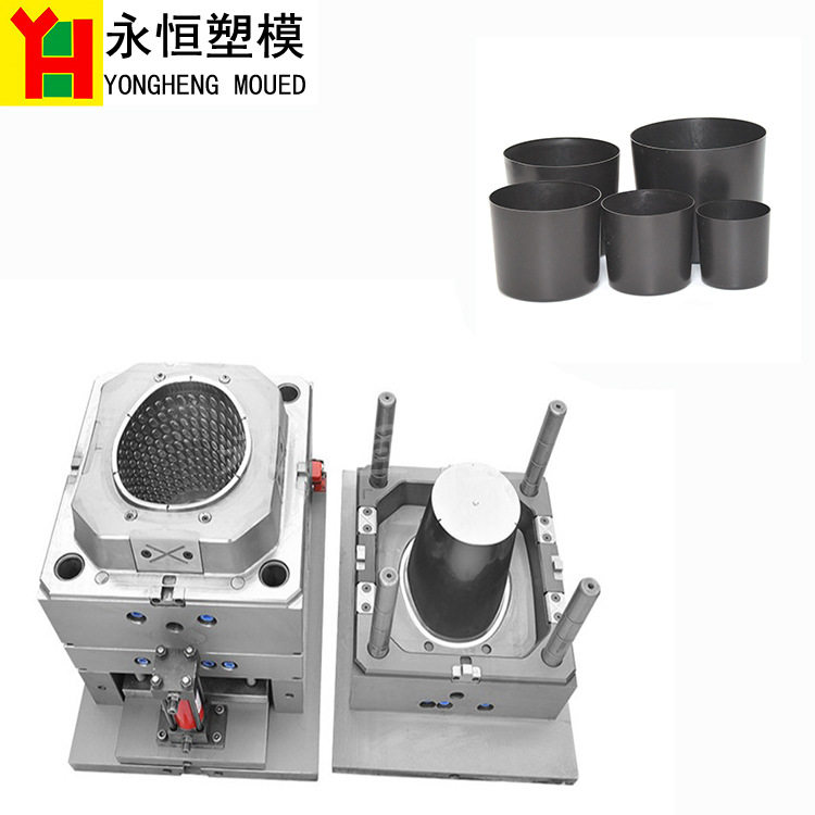 塑料盆栽花盆模具 多肉绿植花盆注塑模具 圆形方形加厚花盆模具