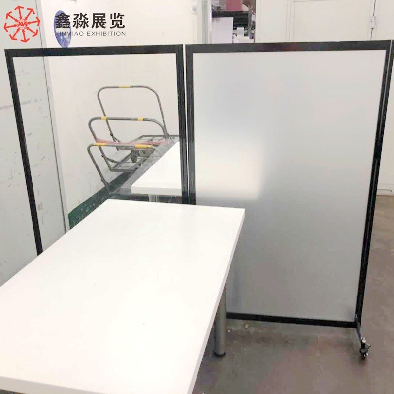 立式防飞沫屏风 疫情移动活动透明隔断G 亚克力易拆装酒店学校隔