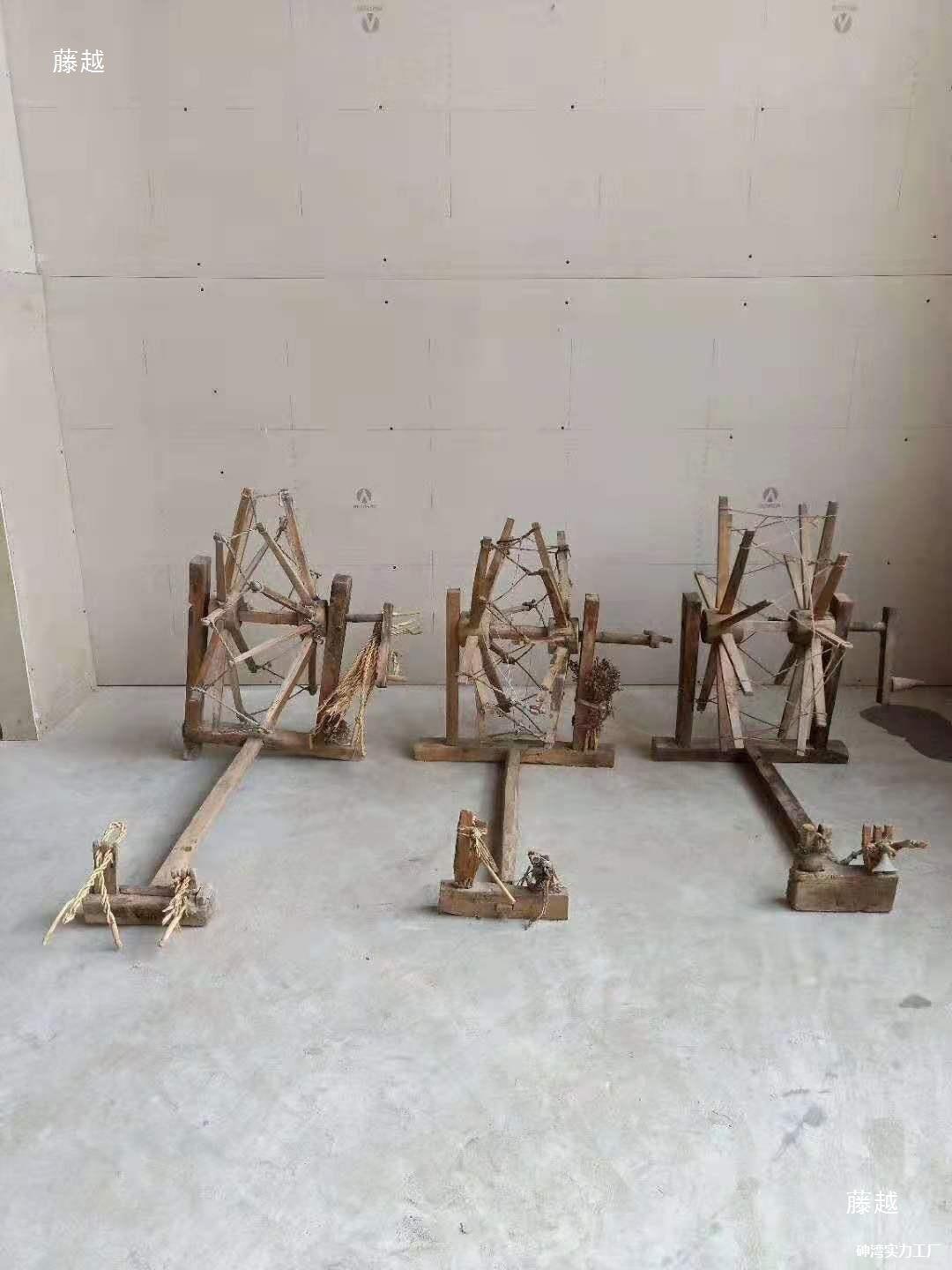 俗老物件老纺车老农具怀旧老纺线车影视道具手摇纺车织布机怀旧