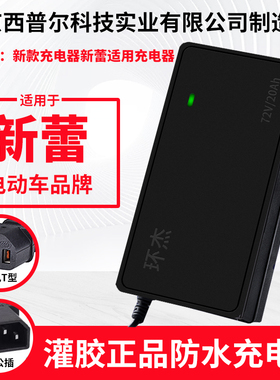 适用新蕾电动车充电器电瓶车48A12A6公V20V72V30a新国标小0插通用