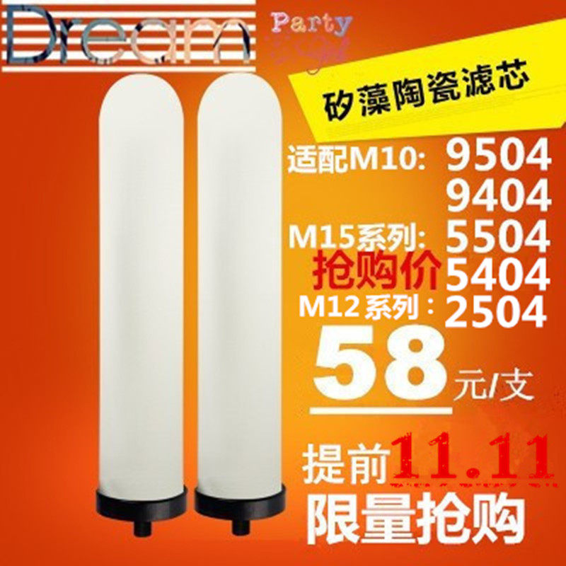 通用道尔顿净水器M15 5504 5404 定制款10寸陶瓷碳棒滤芯过滤芯