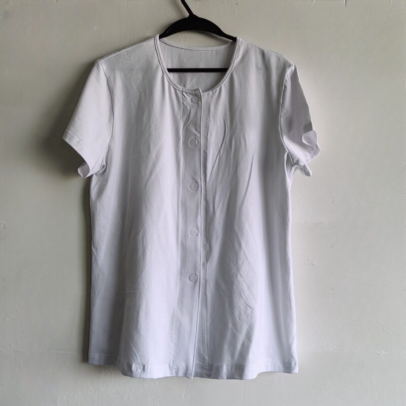 全棉病人护理衣服卧床住院男女病号服短袖七分袖T恤外单定做