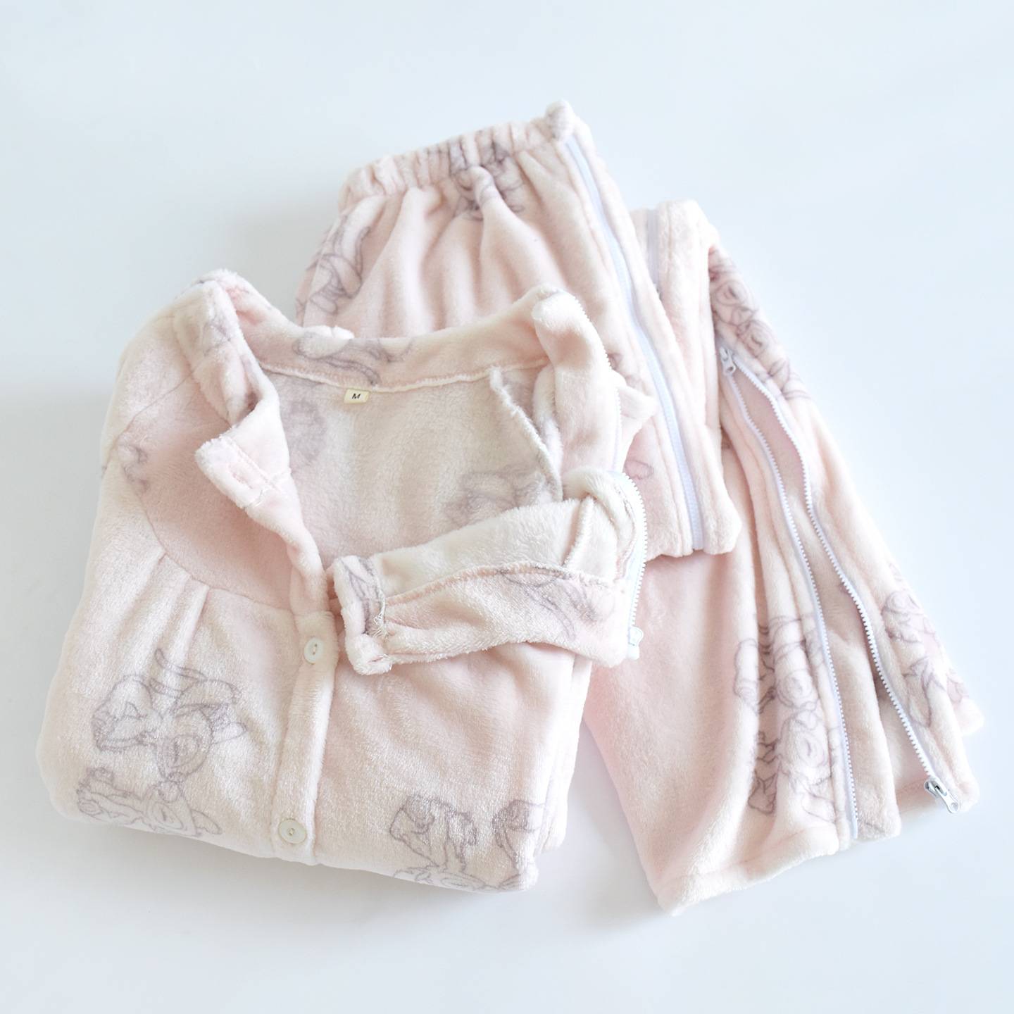 女冬季加厚法兰绒大码护理服易穿脱针灸理疗骨折术后康复家居睡衣
