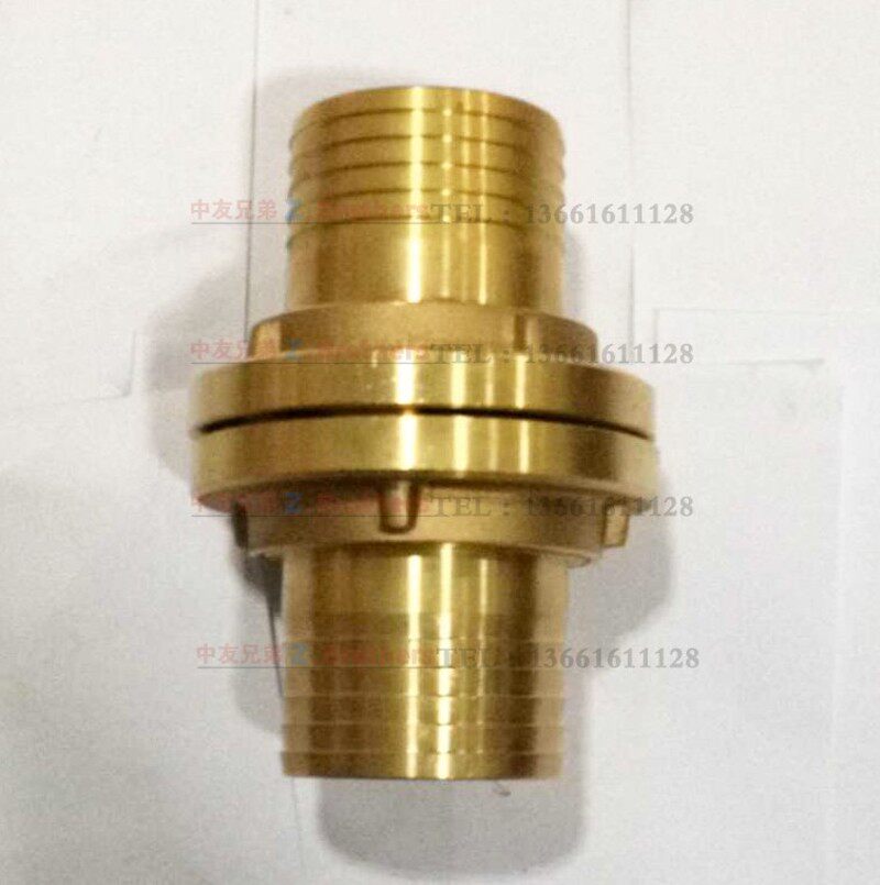 船用DN40/50/65国标中国式铜接口消防水龙带铜接头水带接扣锁扣