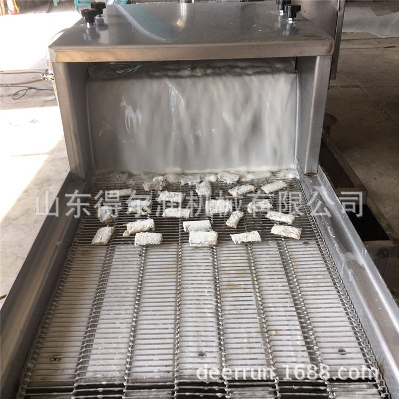 得尔润升级 调理食品上浆上粉流水线 连续式油炸机 多功能裹粉机