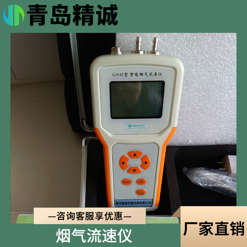 便携式烟气流速流量温度计