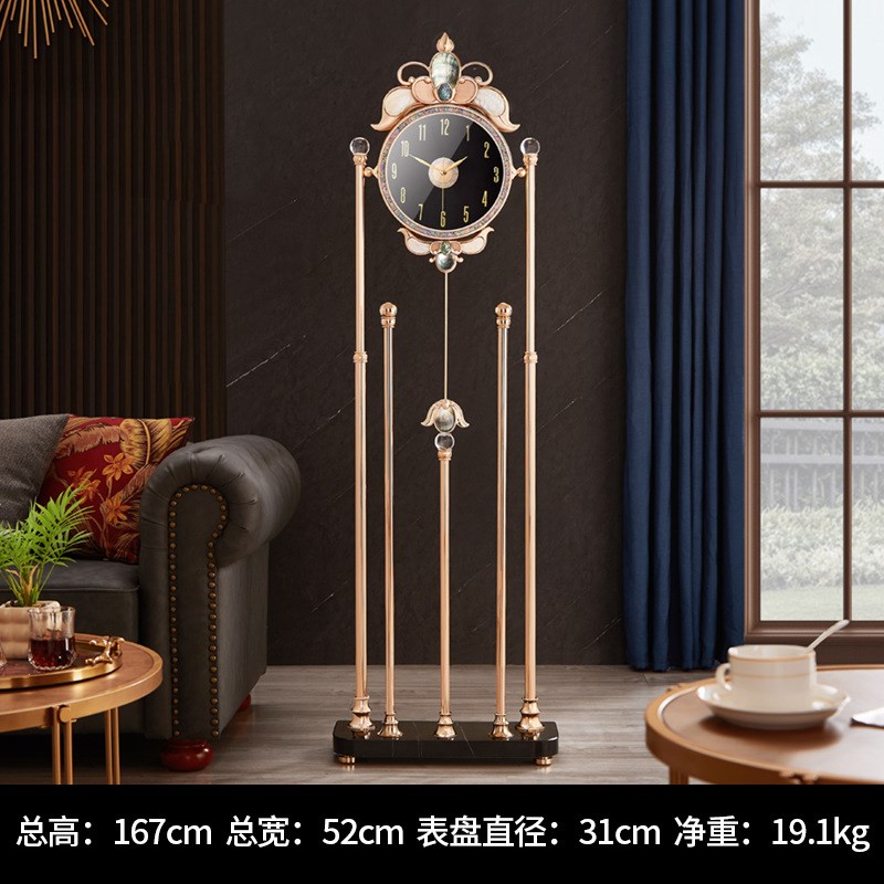 欧式轻奢落地钟j 家用客厅高档座钟 别墅现代创意钟表静音石英坐